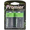 Promier Products D Alkaline Battery, 2PK P-D2-6/24